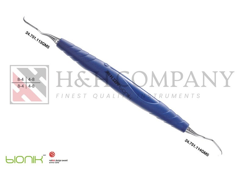 SPECIAL CURETTE PERIODONT., ZEPF-BIONIK GRACEY 13-14, M5 COBALT BLUE