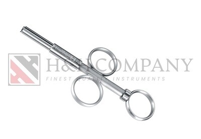 APPLICATOR FOR AUGMENTATION MATERIAL DIAM. 5MM, STRAIGHT, WITH LATERAL OPENING TO INSERT GRAFT MATERIAL