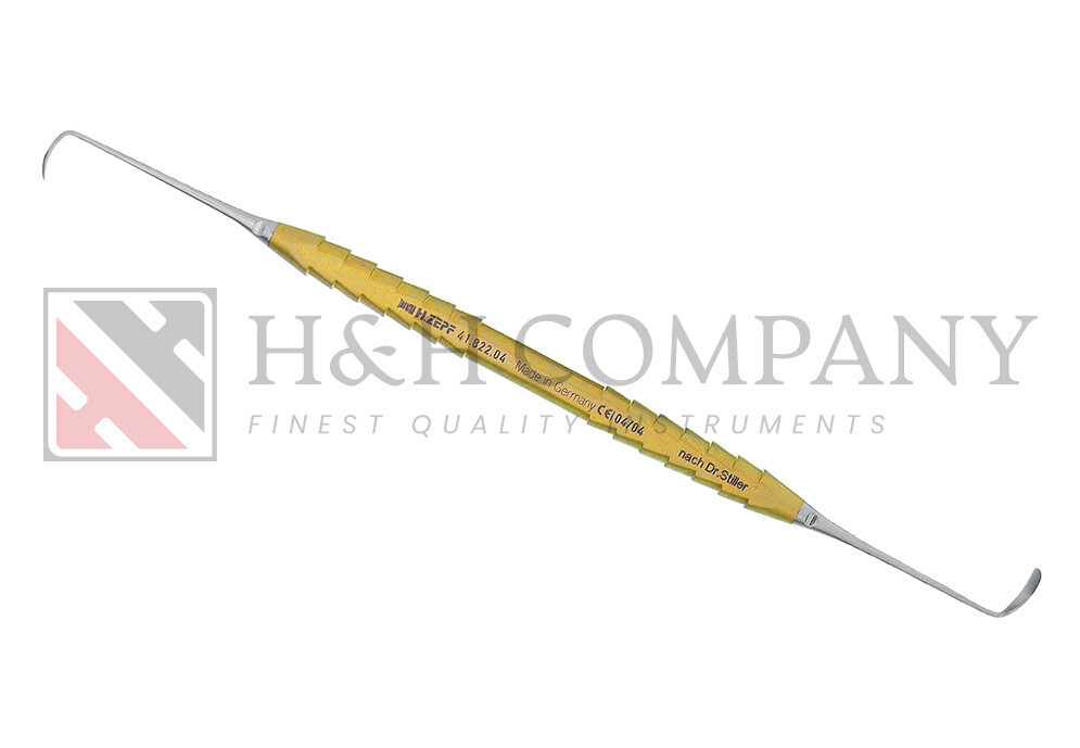 CURETTE STILLER, SINUS ELEVATION CURETTE UNIVERSAL, 3 MM TI, ZEPF-LINE, GOLD, D/E, 19.5CM