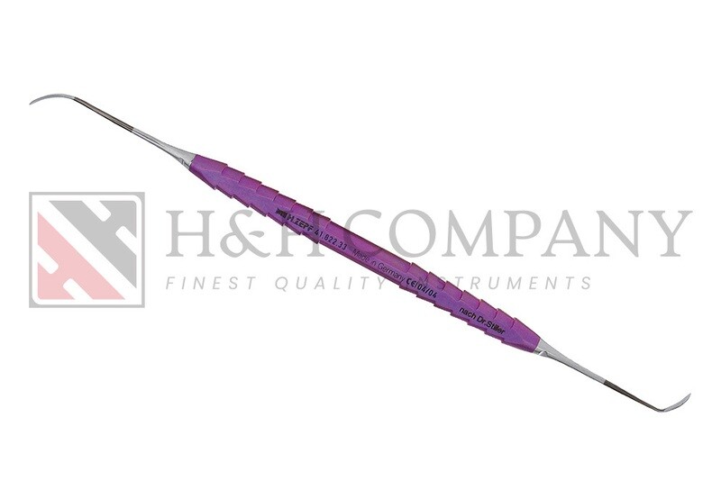 CURETTE STILLER, SINUS ELEVATION CURETTE SHARP, 3,0 MM TI, ZEPF-LINE, RED, D/E, 19.5CM
