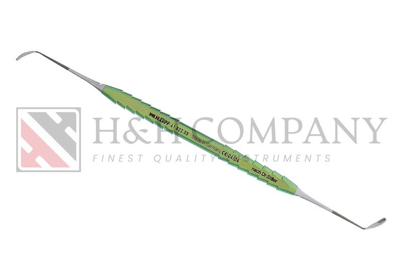 CURETTE STILLER, SINUS ELEVATION CURETTE BLUNT, 3,0MM TI, ZEPF-LINE, GREEN, D/E, 19.5CM