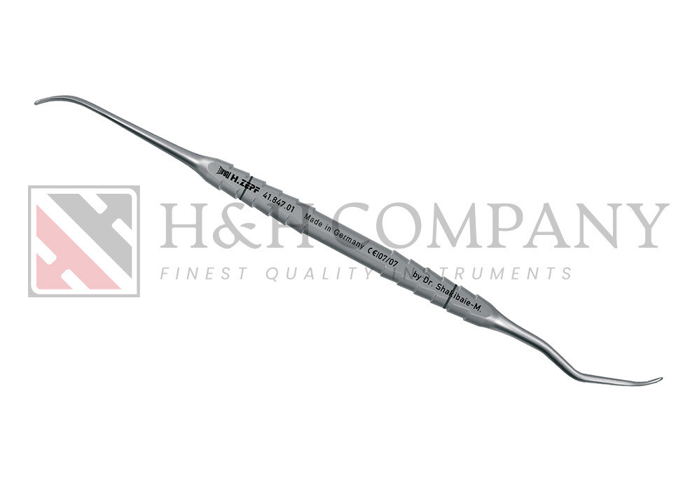 CURETTE, # 2 FOR MICROSCOPIC SINUS LIFT, D/E, 3.0/2.4MM SH, DR. SHAKIBAIE, GREEN