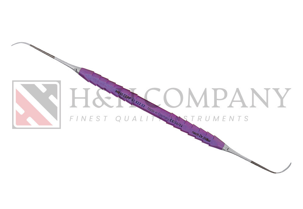 CURETTE STILLER, SINUS ELEVATION CURETTE SHARP, 2,5 MM TI, ZEPF-LINE, PURPLE, D/E, 19.5CM