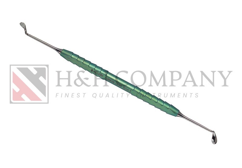 CURETTE, PERIODONTIC KIRSCH, SINUS 5, ELEV./CURETTE 90°/90°/60° TITANIUM-ZEPF-LINE, TURQUOISE, D/E, 17.5CM
