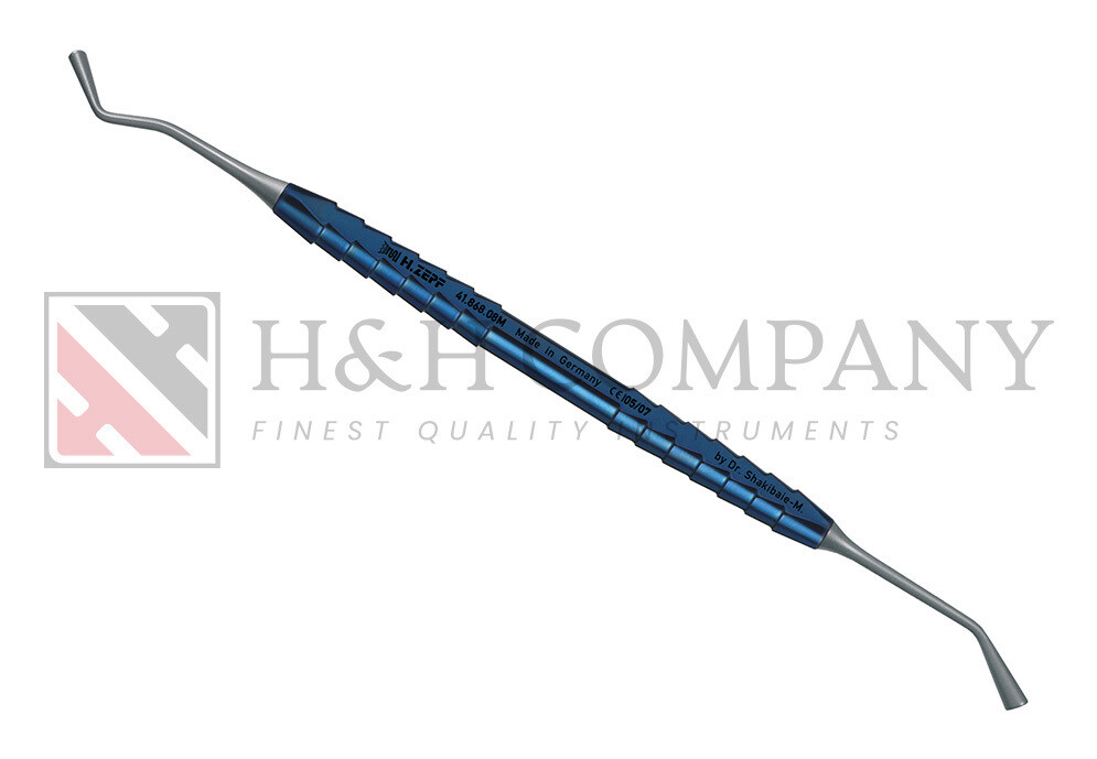 CURETTE, PERIODONTIC MICRO SINUS ELEVATOR/PLUGGER CURETTE TI SHAKIBAIE ZEPF-LINE BLUE D/E 17.5CM