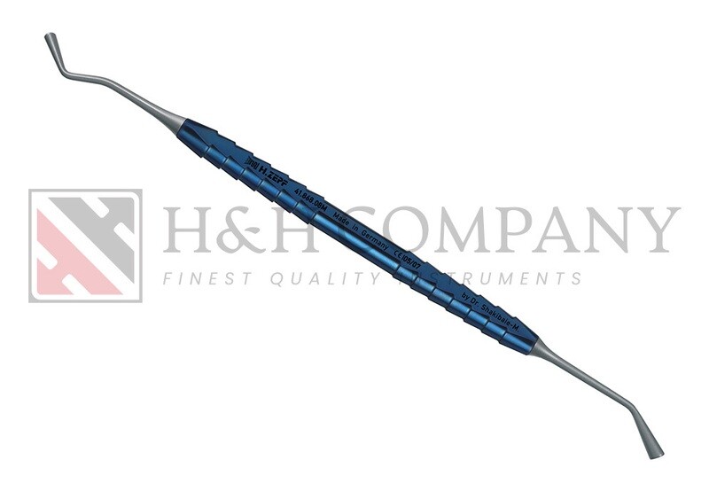CURETTE, PERIODONTIC MICRO SINUS ELEVATOR/PLUGGER CURETTE TI SHAKIBAIE ZEPF-LINE BLUE D/E 17.5CM