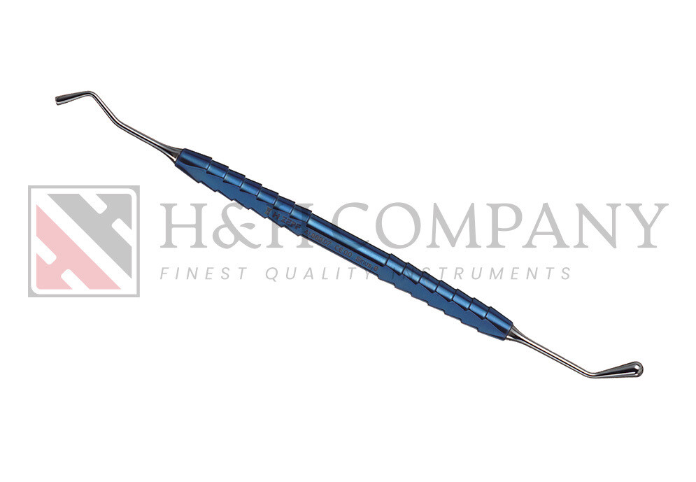 CURETTE, PERIODONTIC KIRSCH, SINUS 8, ELEV.CURETTE/PLUGGER Ø4,5/2,6, TI, ZEPF-LINE, BLUE