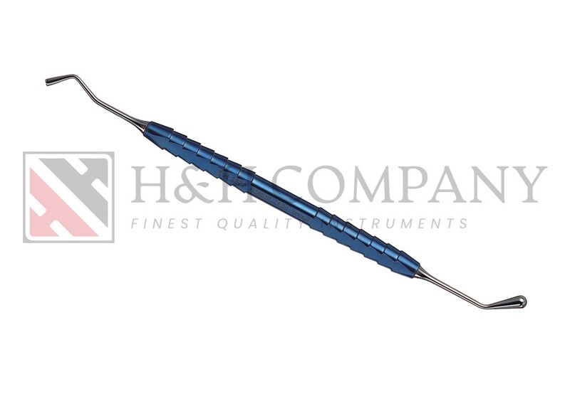 CURETTE, PERIODONTIC KIRSCH, SINUS 8, ELEV.CURETTE/PLUGGER Ø4,5/2,6, TI, ZEPF-LINE, BLUE