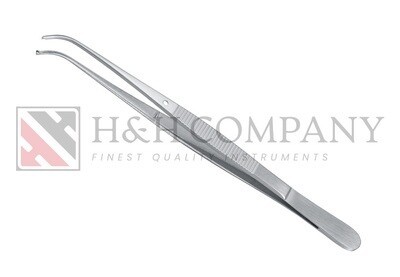 PLIERS SURGICAL, TISSUE FORCEPS, SEMKEN, 1X2 TEETH, CURVED, 5&quot;, 12 CM