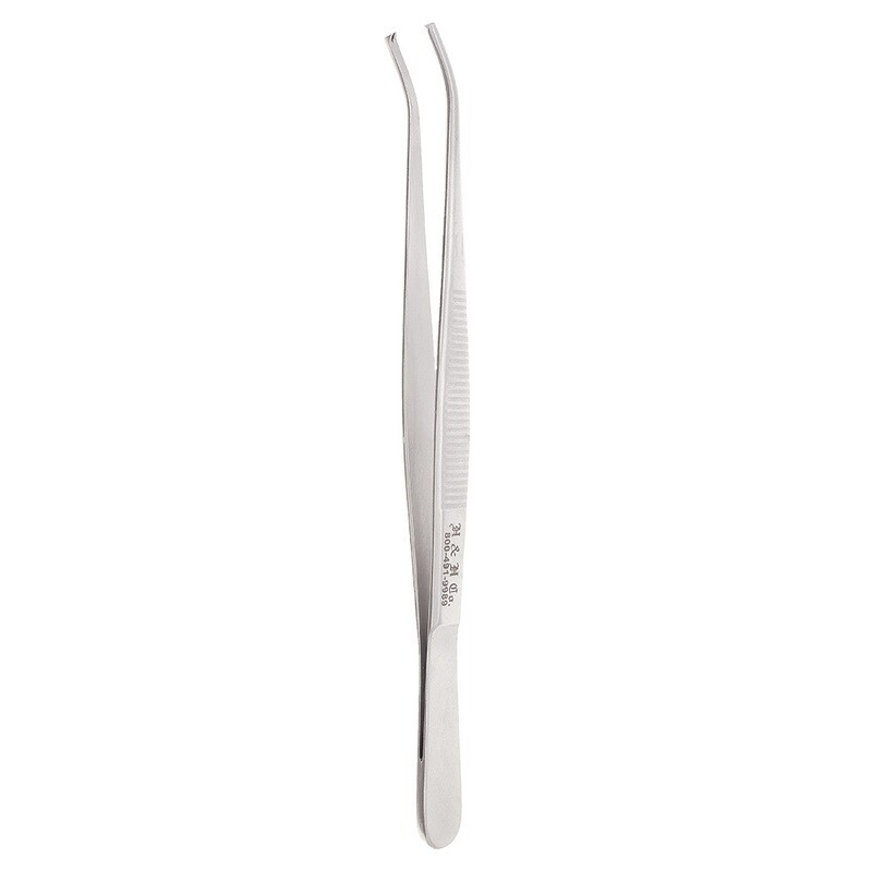 TISSUE FORCEPS - 1x2 TEETH - 6"-ANGLED-MJ
