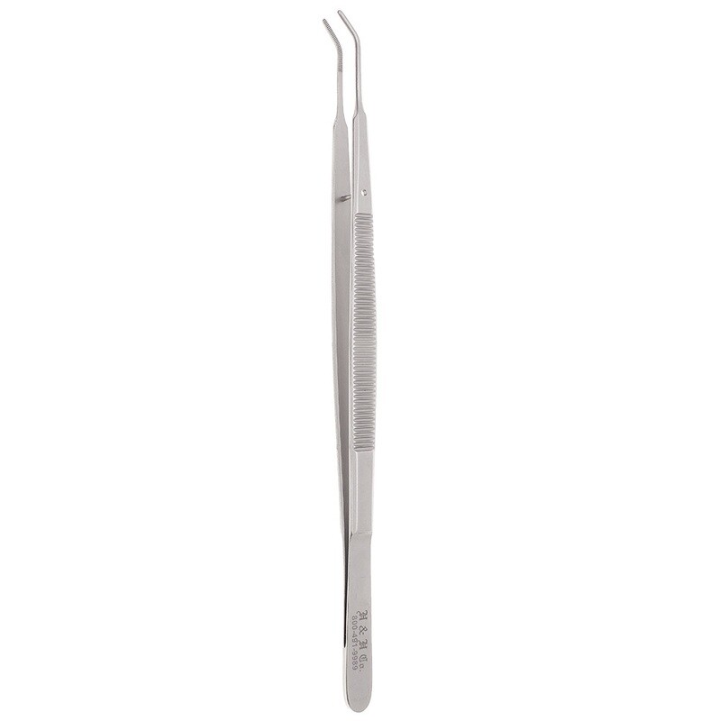 TISSUE FORCEPS - GERALD - 7" SERRATED - ANGLED