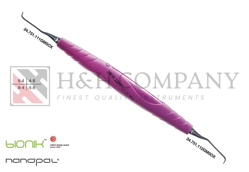 SPECIAL CURETTE PERIODONT., ZEPF-BIONIK GRACEY 11-12 M5, PURPLE, NANOPAL COATING