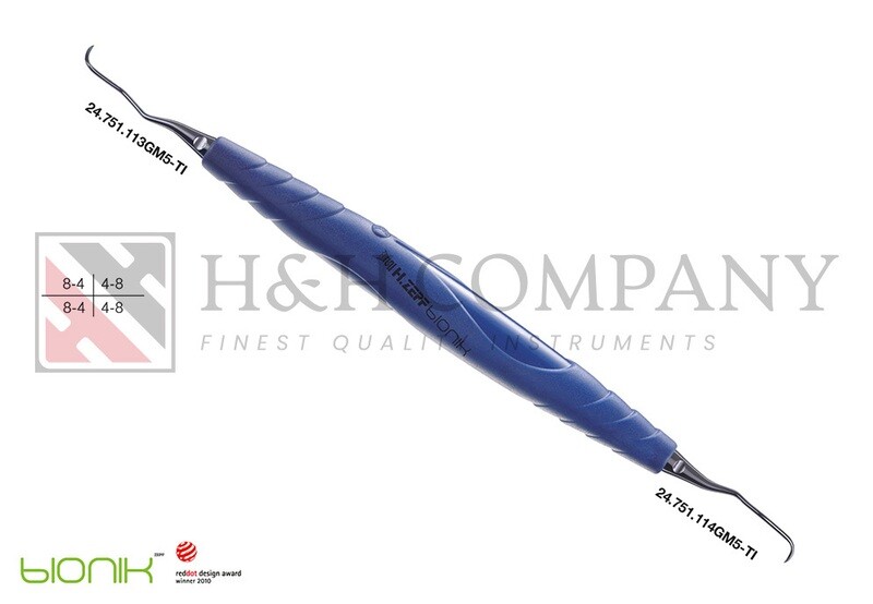 SPECIAL CURETTE PERIODONT., ZEPF-BIONIK GRACEY 13-14, M5 COBALT BLUE