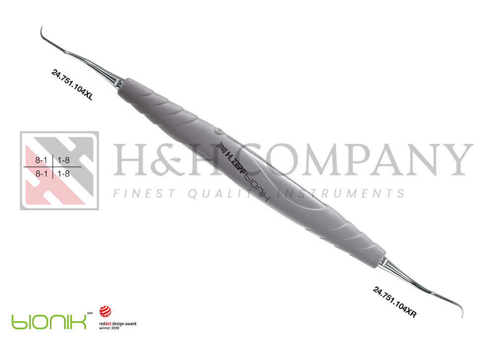 SICKLE SCALER PERIODONTIC, ZEPF-BIONIK, FIG. GXC4, GREY