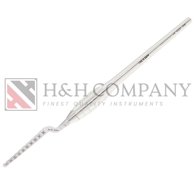 MEASURING PROBE PERIODONTIC, KAHN PROBE FOR MEASURING A FREE GINGIVAL GRAFT, 40MM WITH 2MM GRADUATION