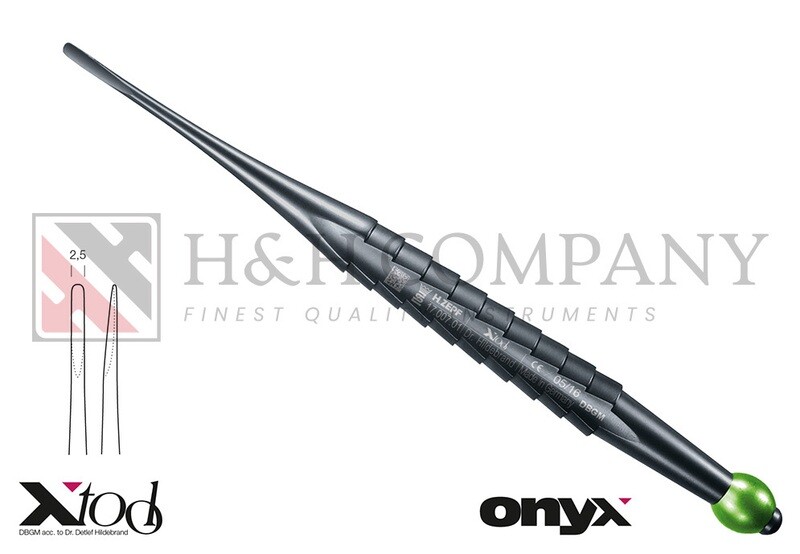 X-TOOL 1  ELEVATOR, STRAIGHT 2,5MM, WITH GREEN ID.-BALL