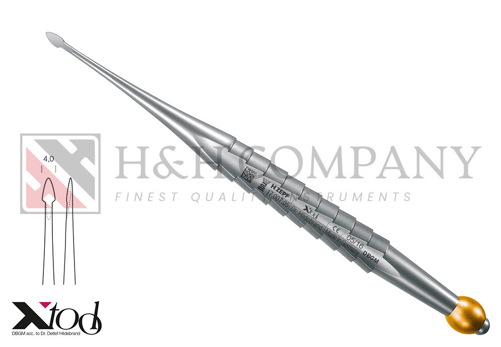 SPADE X-TOOL, ROOT-ELEVATOR 4,0MM, WITH GOLDEN ID BALL