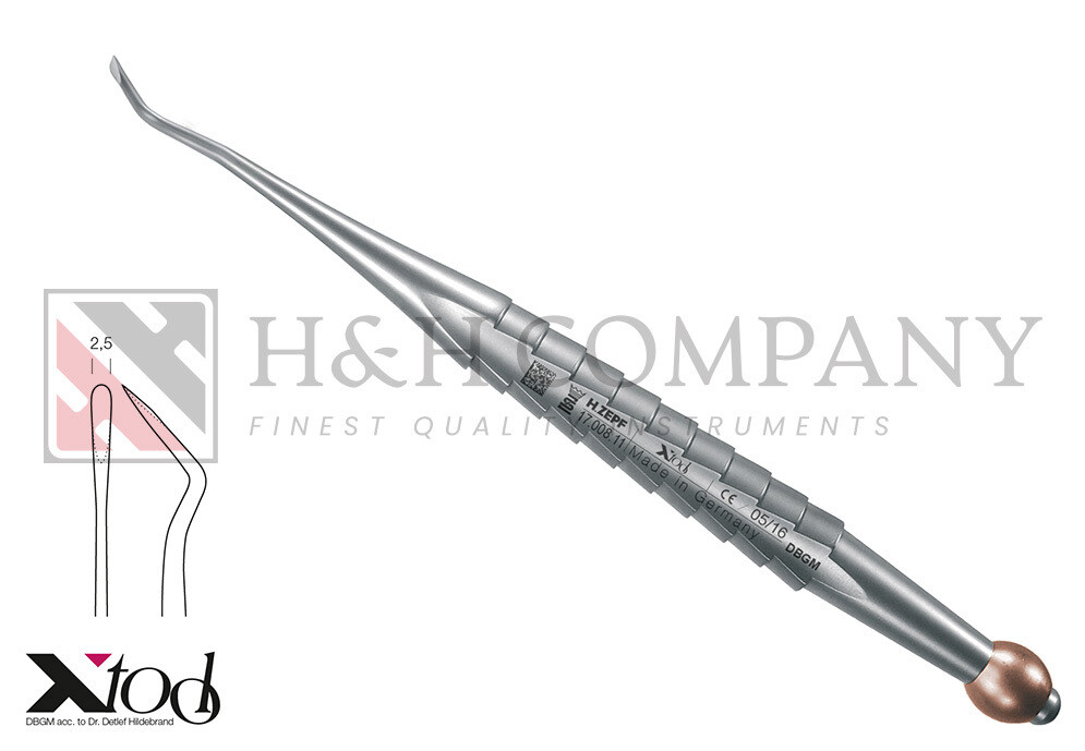 ROOT ELEVATOR, X-TOOL 2,5MM, MESIAL BENDING, ZEPF