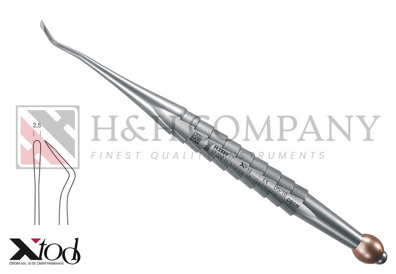 ROOT ELEVATOR, X-TOOL 2,5MM, MESIAL BENDING, ZEPF