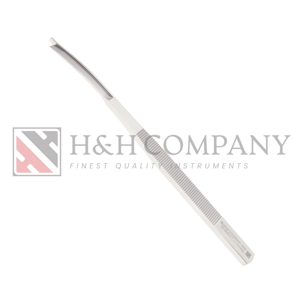 OSTEOTOME, LEFT SILVER NASAL GUARDED, 7&quot;