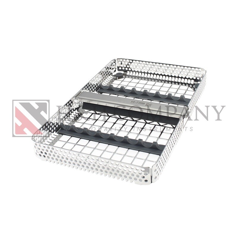 CASSETTE 8 INSTRUMENTS  1 RETAINING BAR 178 x 210 x 24mm STAINLESS STEEL