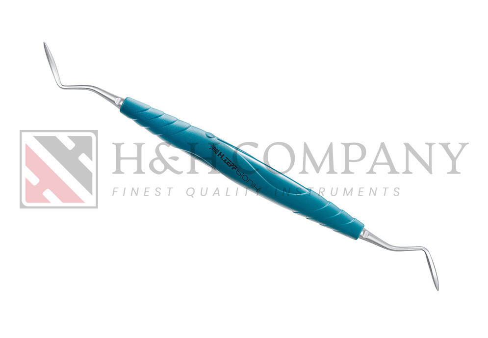 PERIODONTIC KNIFE FIG. 2; GOLDMAN-FOX BIONIK HANDLE TURQUOISE-BRIGHTBLUE
