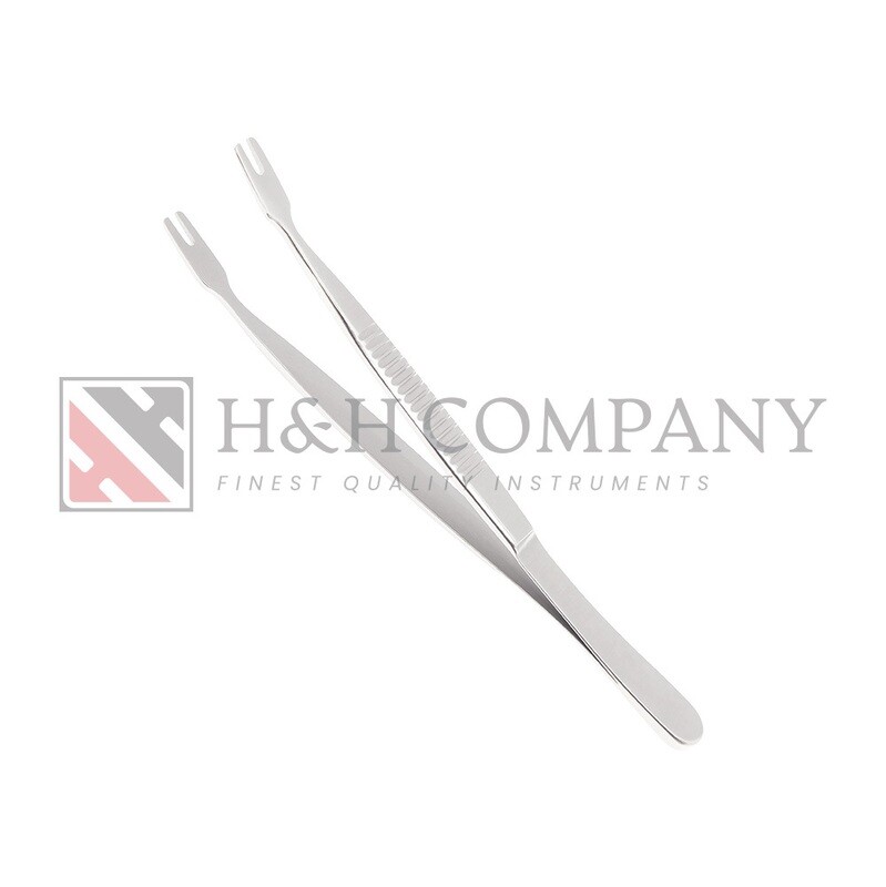 MEMBRANE HOLDING FORCEPS ANGLED 10 cm, 2 x 5 mm SLOT