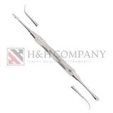 CURETTE SINUS LARGE PADDLE SHARP, SMALL PADDLE DULL, D/E HANDFORM HANDLE