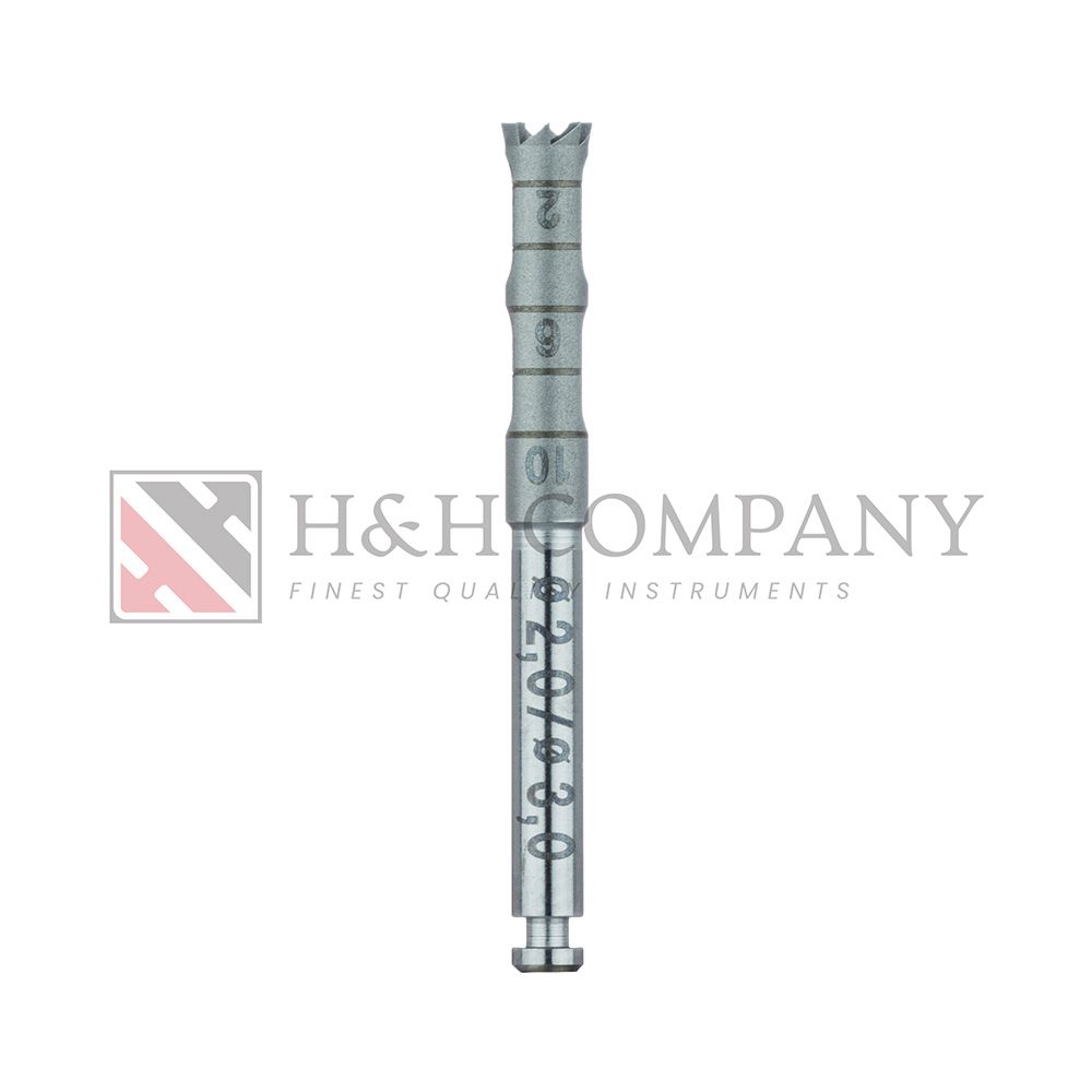 SURGERY, STAINLESS STEEL BUR, TREPHINE, 3MM EXTERNAL Ø, 2MM INTERNAL Ø, RAL