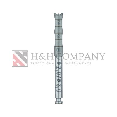 SURGERY, STAINLESS STEEL BUR, TREPHINE, 3MM EXTERNAL Ø, 2MM INTERNAL Ø, RAL