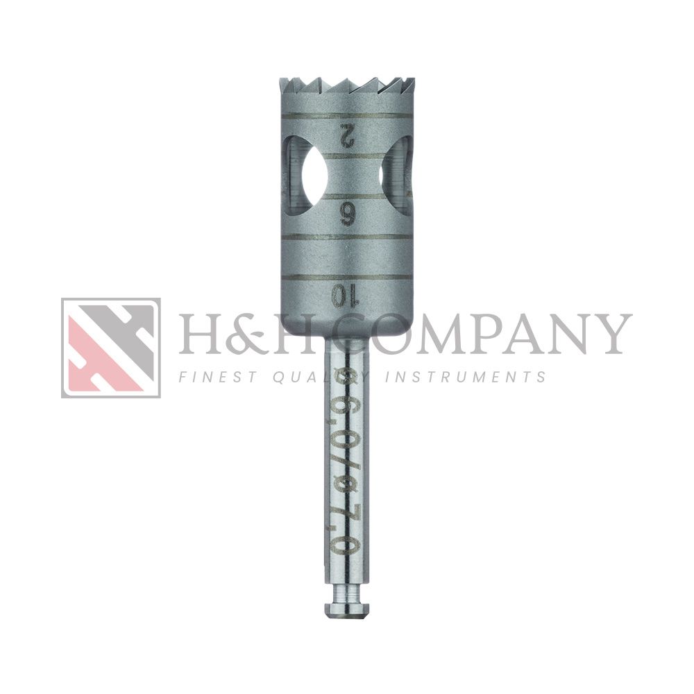 SURGERY, STAINLESS STEEL BUR, TREPHINE, 7MM EXTERNAL Ø, 6MM INTERNAL Ø, RAL