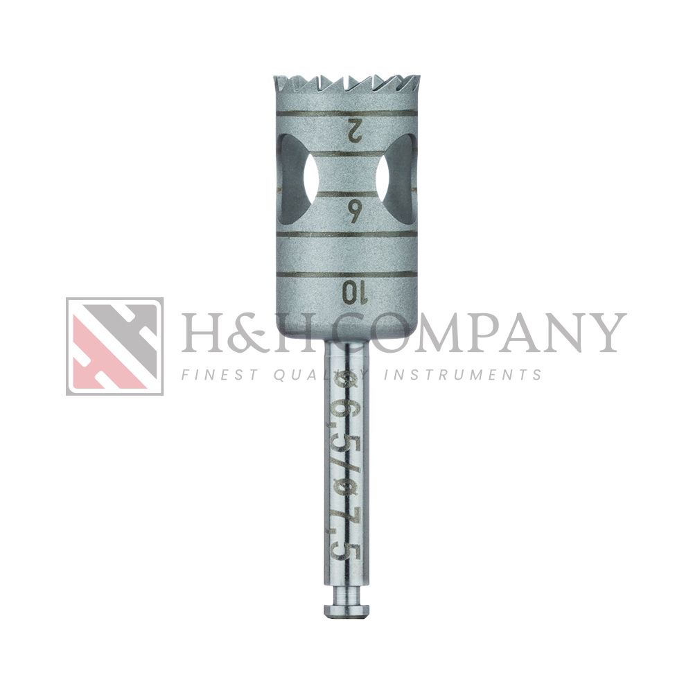 SURGERY, STAINLESS STEEL BUR, TREPHINE, 7.5MM EXTERNAL Ø, 6.5MM INTERNAL Ø, RAL