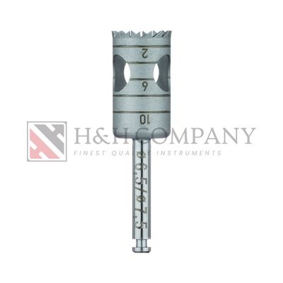 SURGERY, STAINLESS STEEL BUR, TREPHINE, 7.5MM EXTERNAL Ø, 6.5MM INTERNAL Ø, RAL