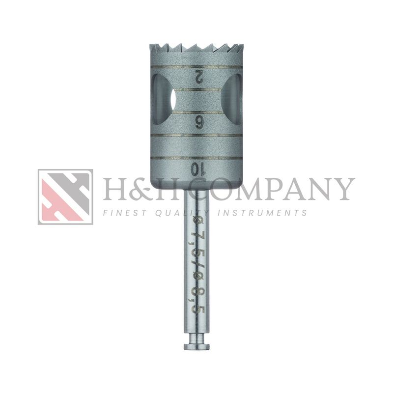 SURGERY, STAINLESS STEEL BUR, TREPHINE, 8.5MM EXTERNAL Ø, 7.5MM INTERNAL Ø, RAL