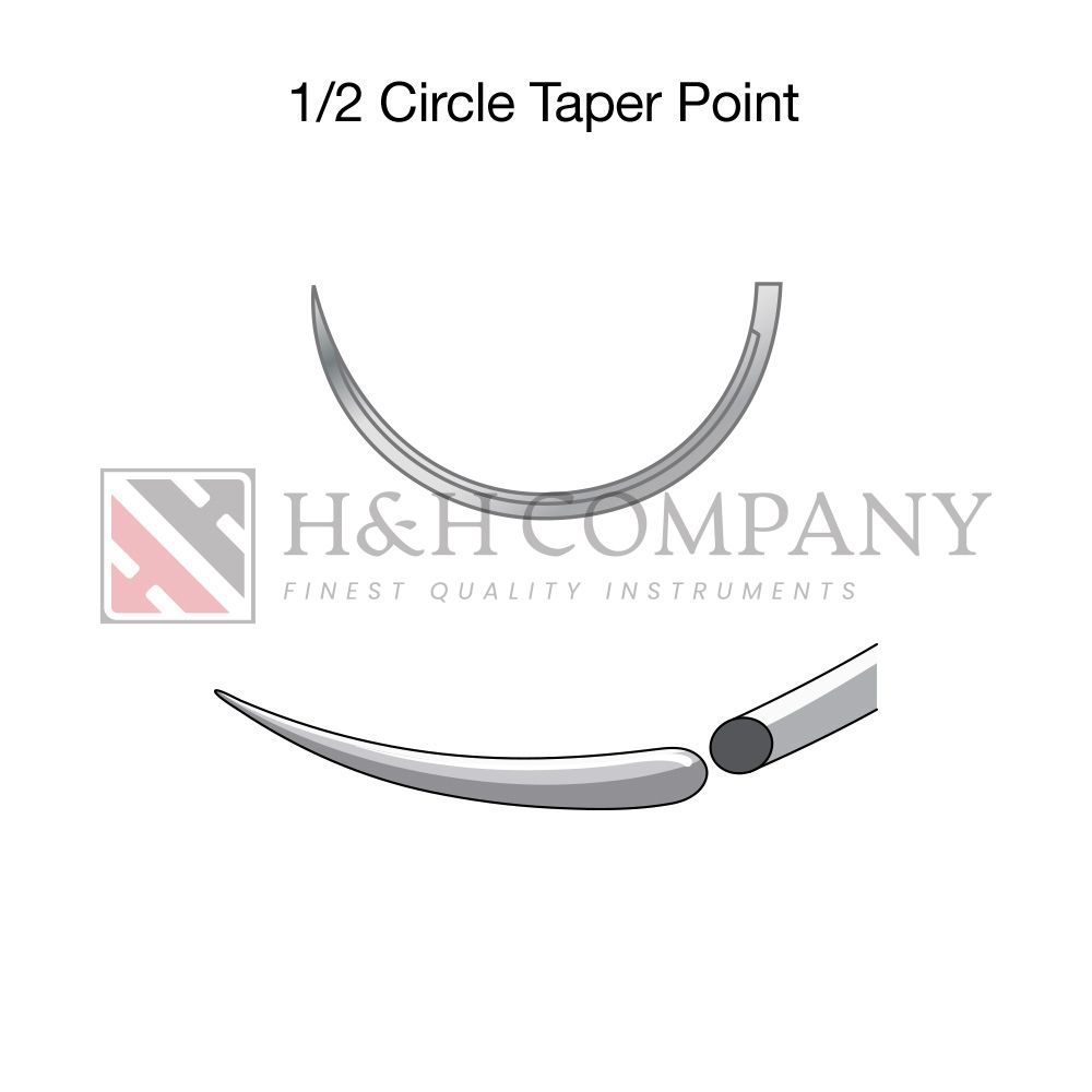 3/0 CHROMIC GUT 27&quot;, SH (26MM, 1/2 ROUND BODY TAPERED POINT NEEDLE)