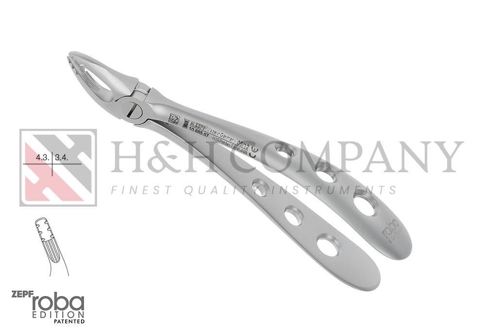 EXTRACTING FORCEPS, ENGL. PATTERN, FIG.7 FOR CHILDREN, ROBA DESIGN EXTRACTING FORCEPS, ENGL. PATTERN, FIG.7 FOR CHILDREN, ROBA DESIGN