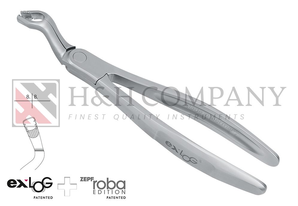EXTRACTING FORCEPS, EXLOG® FIG. 67A, UPPER WISDOM TEETH, EXTRACTING FORCEPS, EXLOG® FIG. 67A, UPPER WISDOM TEETH,