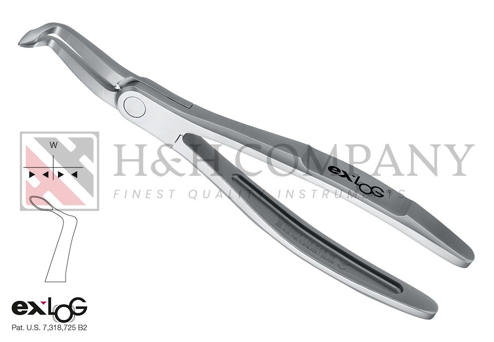 EXTRACTING FORCEPS, EXLOG® FIG. 45SB, FOR LOWER ROOT TIPS