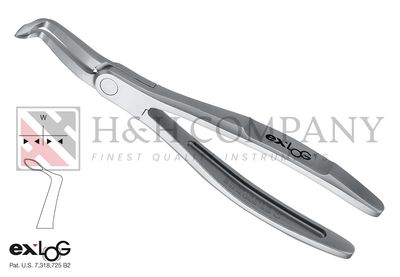 EXTRACTING FORCEPS, EXLOG® FIG. 45SB, FOR LOWER ROOT TIPS EXTRACTING FORCEPS, EXLOG® FIG. 45SB, FOR LOWER ROOT TIPS