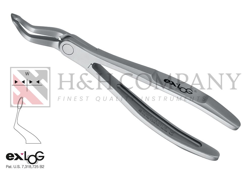 EXTRACTING FORCEPS, EXLOG® FIG. 51SB, FOR UPPER ROOT TIPS