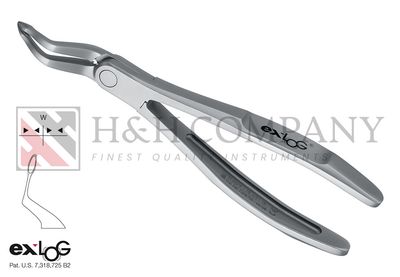 EXTRACTING FORCEPS, EXLOG® FIG. 51SB, FOR UPPER ROOT TIPS