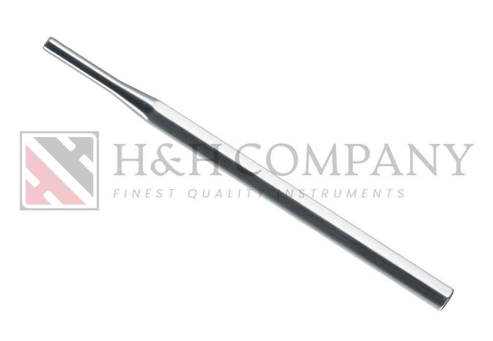 HANDLE FOR MOUTH MIRROR, SIMPLE-THREAD, STAINLESS, MAGNIFYING