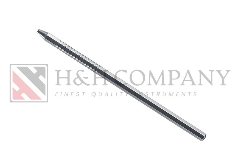 HANDLE FOR MOUTH MIRROR, SOLID, SIMPLE THREAD, STAINLESS