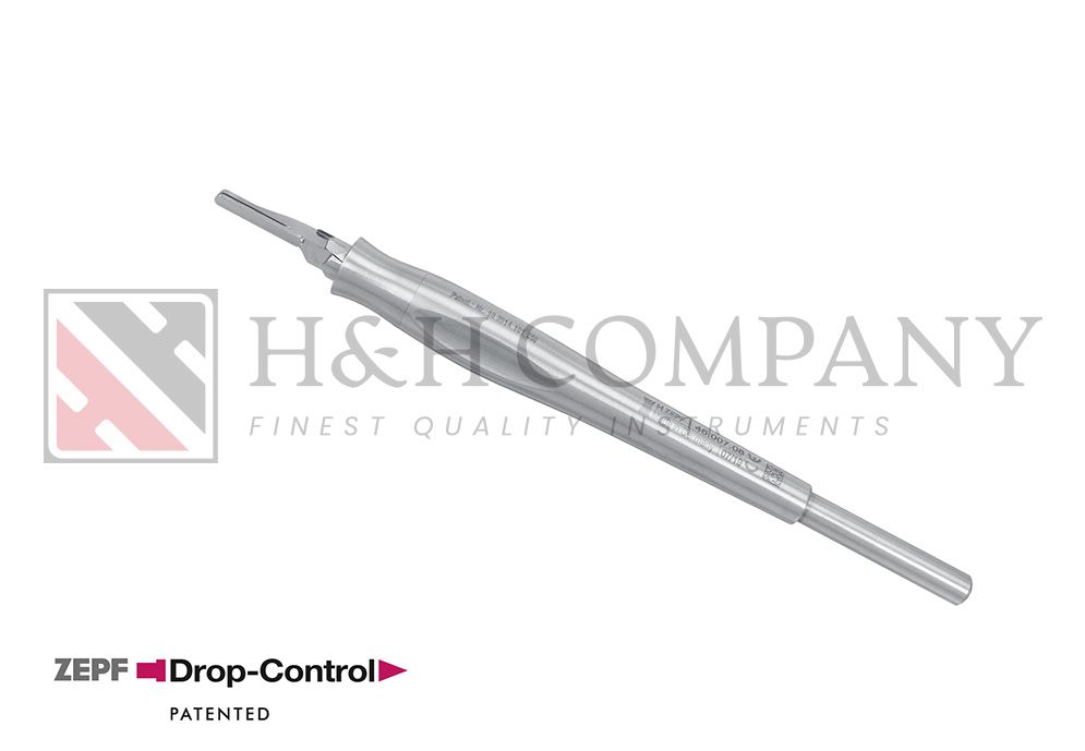 SCALPEL HANDLE DROP-CONTROL WITH ONE-HAND EJECTION FUNCTION - NEW DESIGN