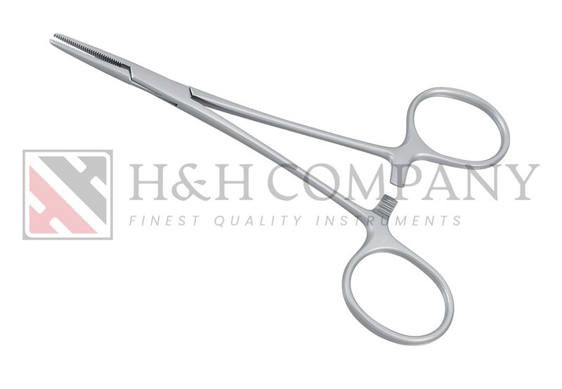 HEMOSTATS FORCEPS, HALSTEAD-MOSQUITO, SERRATED, STRAIGHT, 12.5 CM (5")