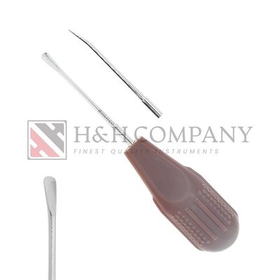 ELEVATOR LARGE CURVED 5MM, PLASTIC HANDLE, BROWN