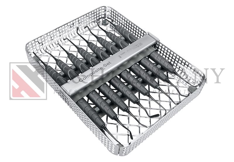 COMPOSITE SET INCLUDING 8 INSTRUMENTS, BLACK BIONIK-HANDLE, ONYX-COATING, EXCHANGEABLE INSERTS