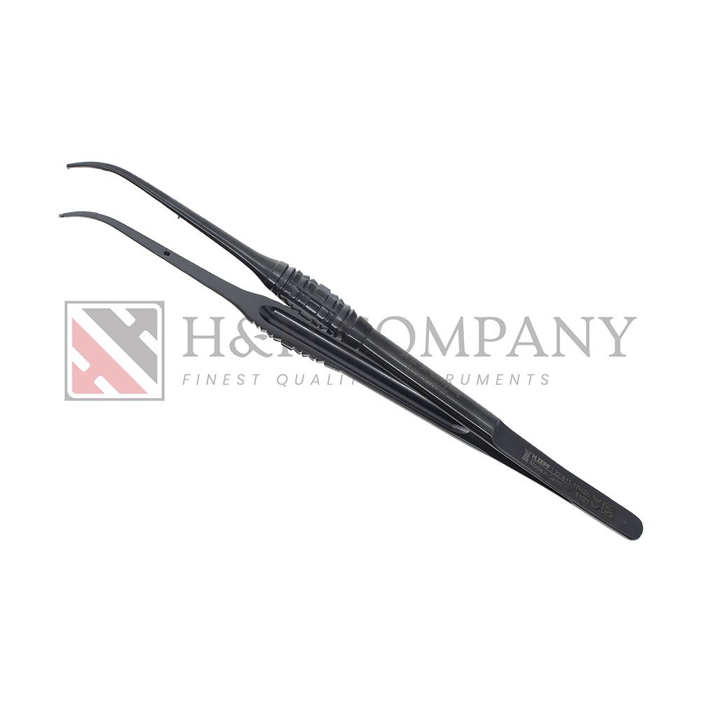 MICRO TISSUE FORCEPS, CURVED 1X2, HÜRZELER / ZUHR