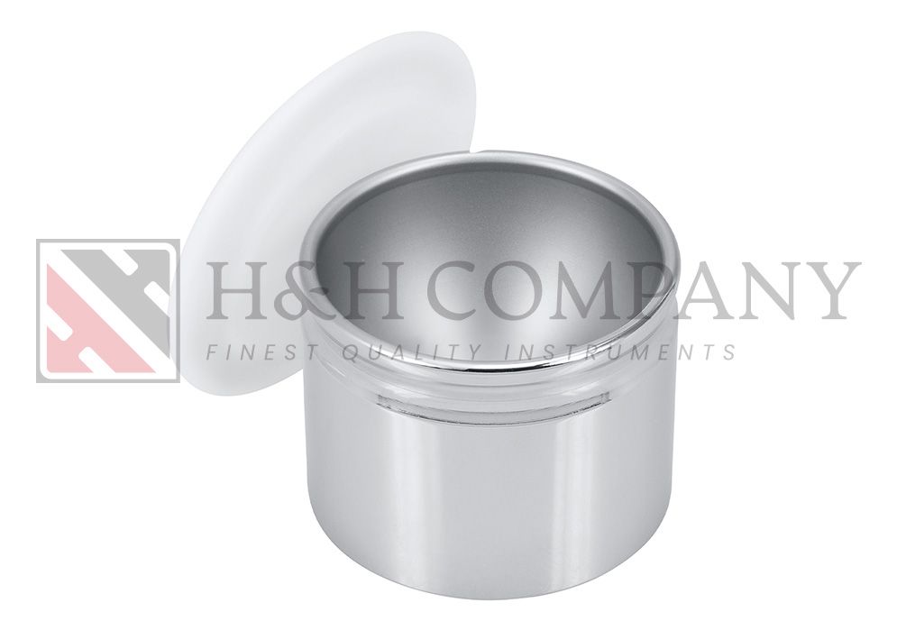 BONE MIXING BOWL, STAINLESS STEEL, PLASTIC LID, DIAM. 40 MM X 30 MM HIGH