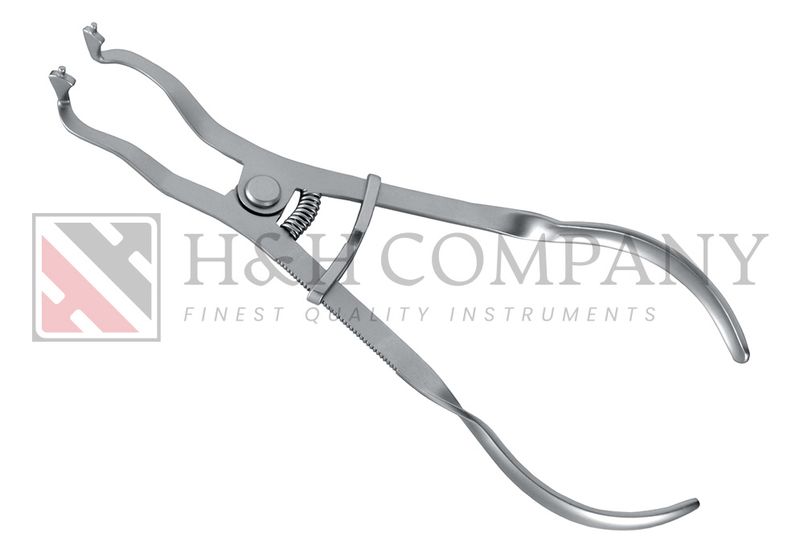 RUBBER-DAM FORCEPS, IVORY, WIDE OF THE JAW 30 MM